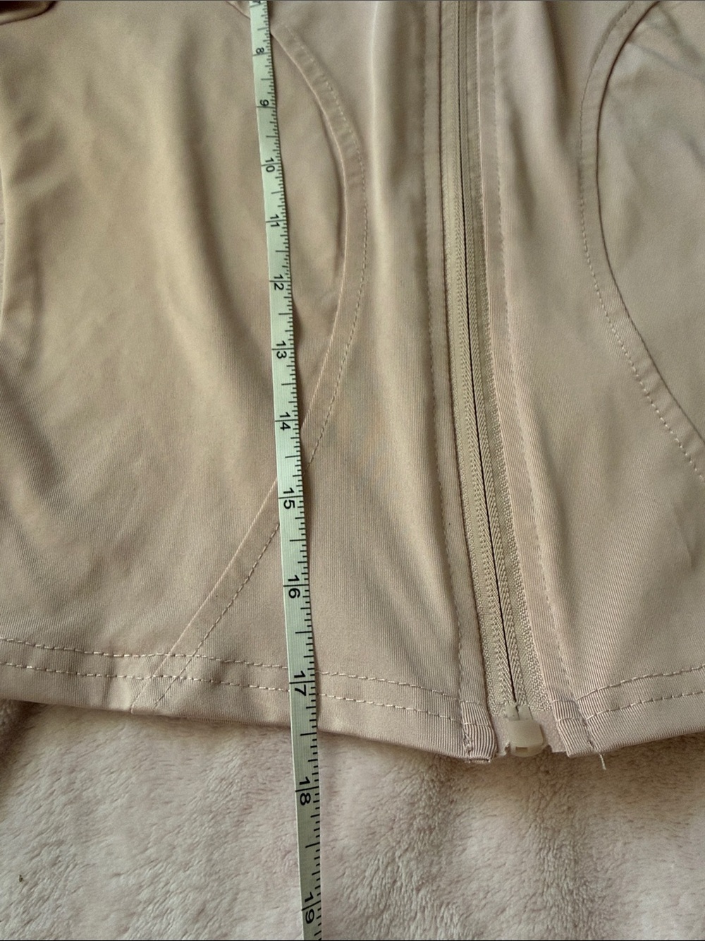 🤍 Women's Light Pink Zip-Front Jacket - Picture 3 of 5